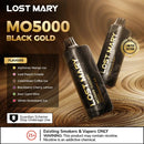 Lost Mary Black Gold MO5000 Puffs 5ct Display disposable Vape - Premium  from H&S WHOLESALE - Just $32.50! Shop now at H&S WHOLESALE