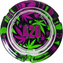 Aleaf Glass Ashtray Durable Glass Unique Design 420 6ct Display Box