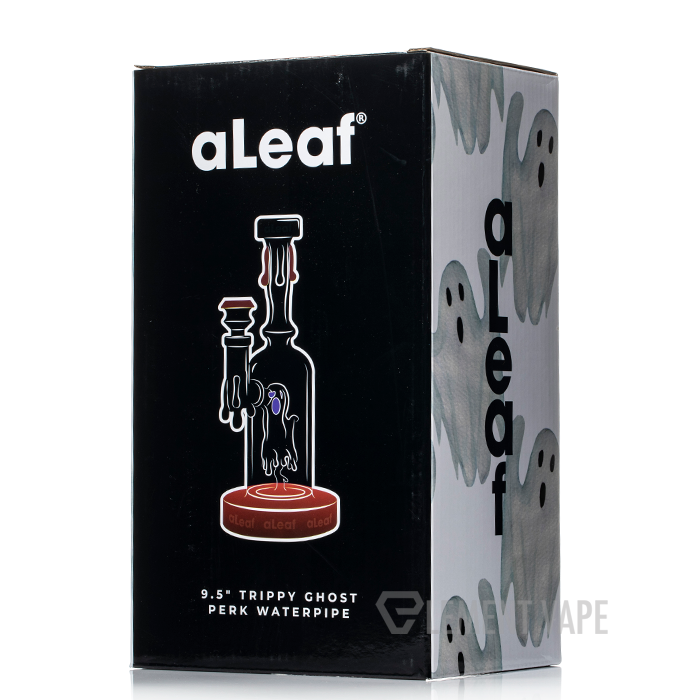 Aleaf 9.5’’ Trippy Ghost Perk Water Pipe 1ct
