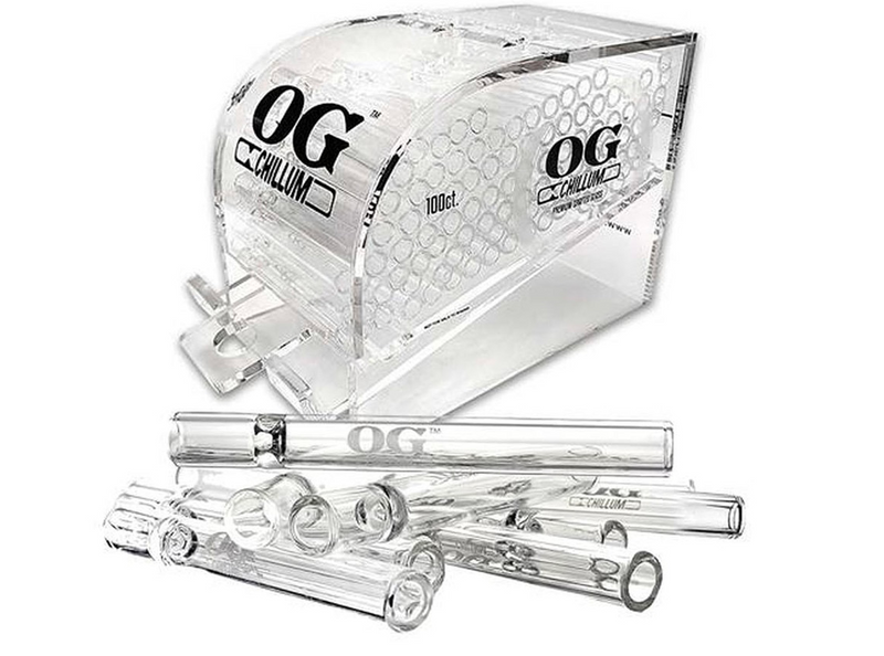 OG Chillum Glass Clear 100pc display - Premium  from H&S WHOLESALE - Just $0! Shop now at O&Z WHOLESALE