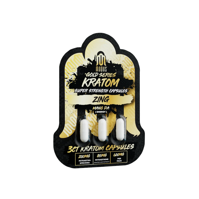 Modus Gold Series Kratom Super Strength 600mg 3ct Capsule 1ct - Premium  from H&S WHOLESALE - Just $8.50! Shop now at O&Z WHOLESALE