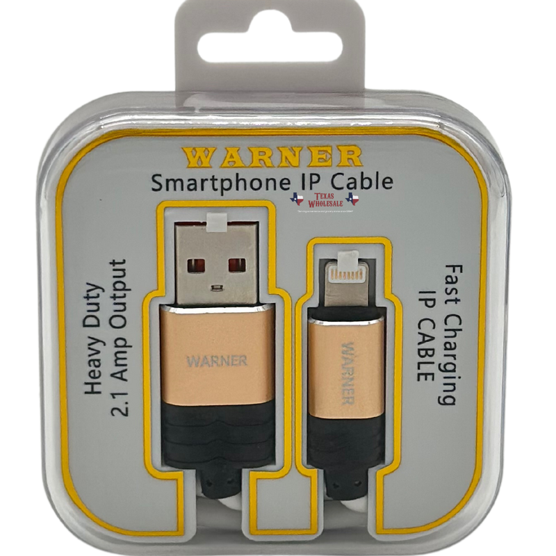 Warner Phone Chargers iPhone Cable 12ct Display - Premium  from H&S WHOLESALE - Just $23.88! Shop now at H&S WHOLESALE