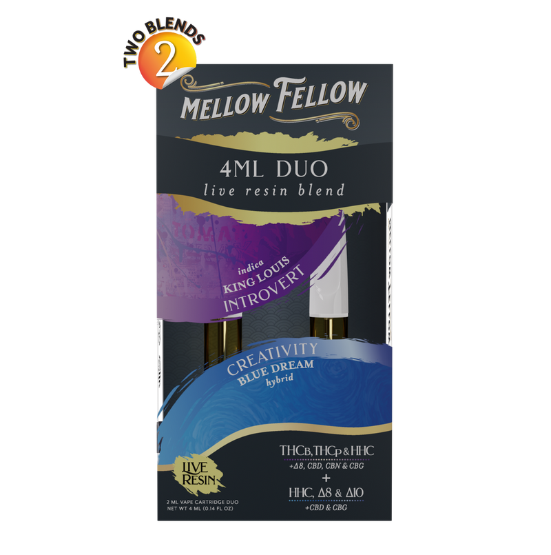 Mellow Fellow Live Resin Blend 2x2g DUO Cartridge 2ct - Premium  from H&S WHOLESALE - Just $24! Shop now at H&S WHOLESALE