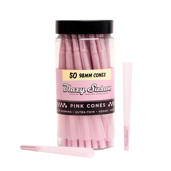 Blazy Susan Pink Cones 98mm 50ct Jars - Premium  from H&S WHOLESALE - Just $10.99! Shop now at Y&M WHOLESALE