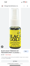 Black Gold Car Airfresher Spray 24ct - Premium  from H&S WHOLESALE - Just $55! Shop now at Y&M WHOLESALE