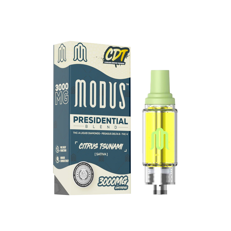 Modus Presidential Blend 3g THC-A+ Liquid Diamonds+ Delta 8+ THC-V Cartridge 1ct - Premium  from H&S WHOLESALE - Just $15! Shop now at H&S WHOLESALE