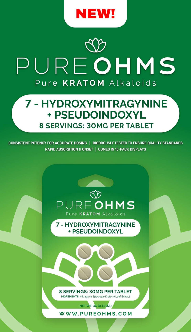 Pure Green Pseudo 30mg 4pk Tablets 10ct Display Box
