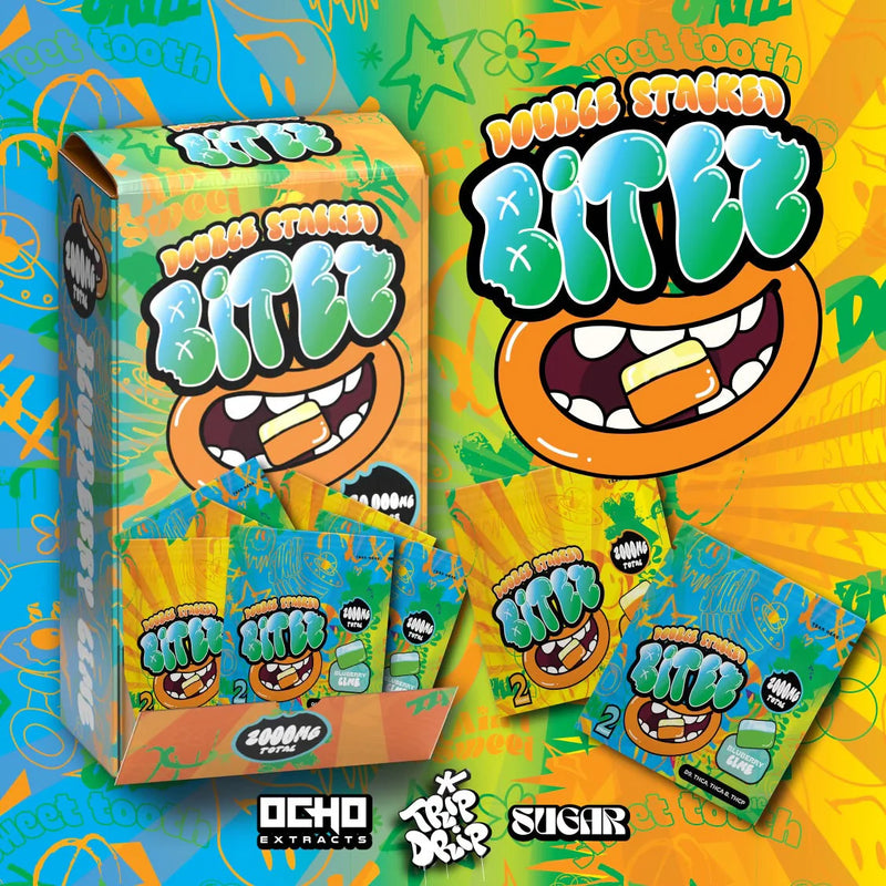Trip Drip Bites 2.0 THC Blend Gummies 2pk 1000mg 60ct Display Box