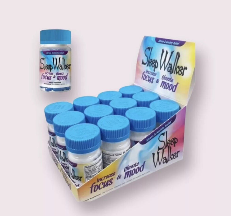 Sleep Walker Focus & Mood 20pk Caps Jars 12ct Display Box