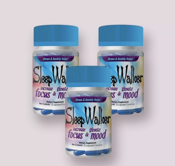 Sleep Walker Focus & Mood 20pk Caps Jars 12ct Display Box