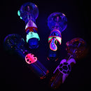 5’’ Fancy Glow In Dark Color Characters Hand Pipe