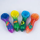 5’’ Fancy Glow In Dark Color Characters Hand Pipe