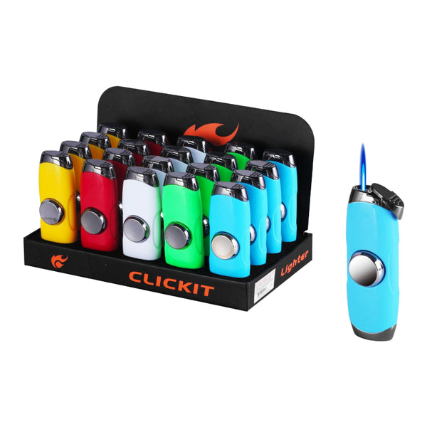 Clickit Torch Fidget Spin Lighter 20ct GH-9040