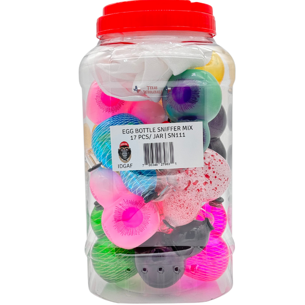 IDGAF Egg Bottle Sniffer Mix Water Pipe 17ct Jar SN111