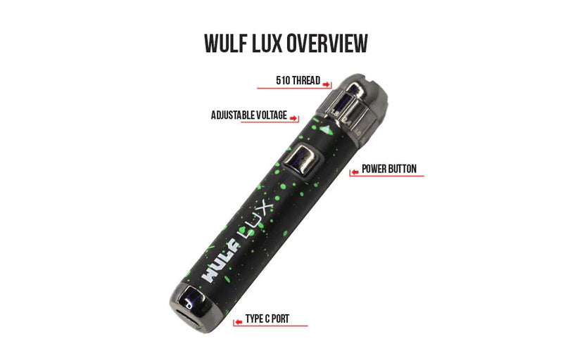 Yocan Wulf Lux Cartridge Battery 9pk Display Box Assorted Colors