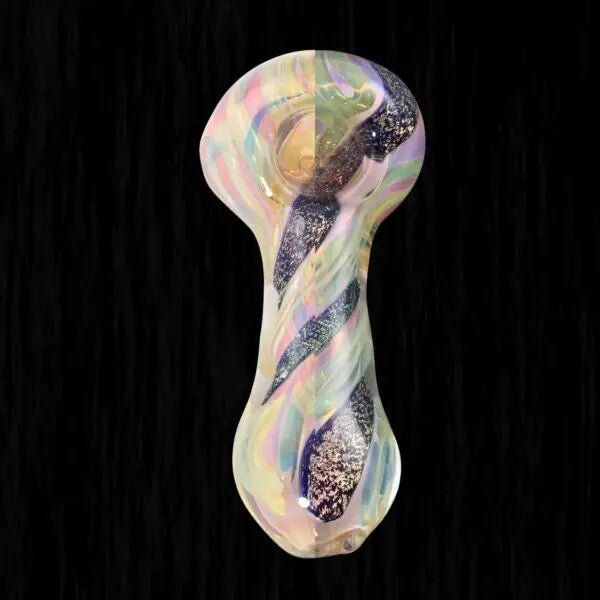 Clear Glass Scribble Lrage 5’’ Hand Pipe 1ct LP-011 #10632