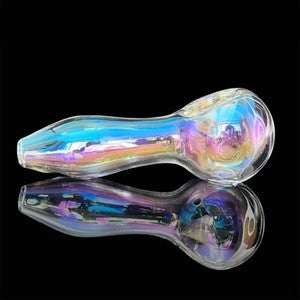 Clear Glass Scribble Lrage 5’’ Hand Pipe 1ct LP-011