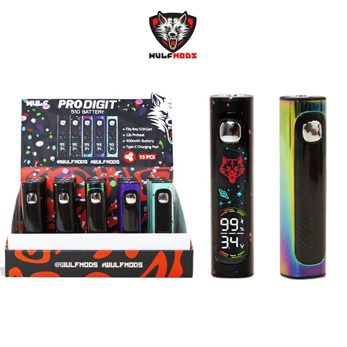 Wulf Pro Digit Variable Voltage Battery 15pk Display Box