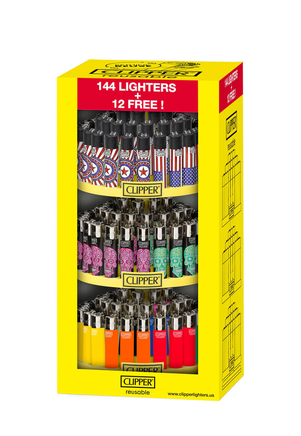 Clipper Reusable Classic Mixed 144ct+12 Free, Display Box
