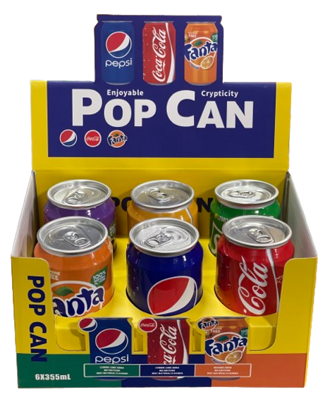Stash Can Pop Can 6ct Mixed - Premium  from H&S WHOLESALE - Just $26! Shop now at H&S WHOLESALE