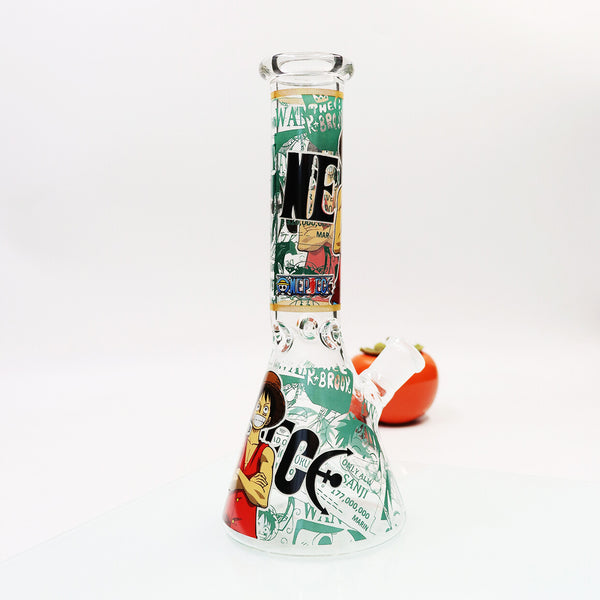 10” Silo Glass Water Pipe Anime 1ct #AL6037-B