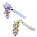 Silicone White Hair Ninja Keychain Hand Pipe 1ct