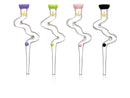 8’’ Aleaf Colored Winding Glass Straw Nectar Collector 1ct