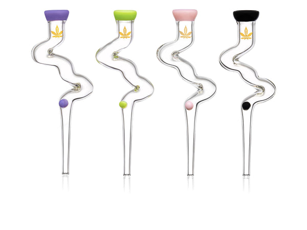 8’’ Aleaf Colored Winding Glass Straw Nectar Collector 1ct #APNC5033-V2