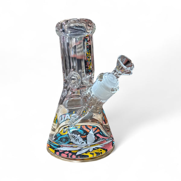 Aleaf 8” Mini Wide Abstract Beaker Water Pipe 1ct #AL8000