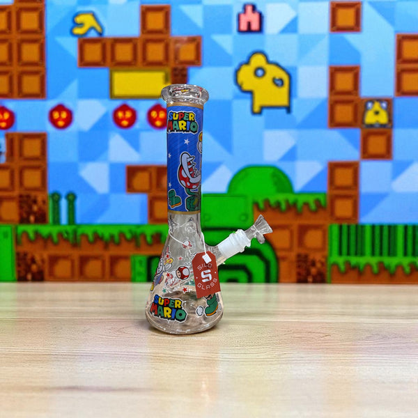 10” Silo Glass Water Pipe Mario 1ct #AL6037-E
