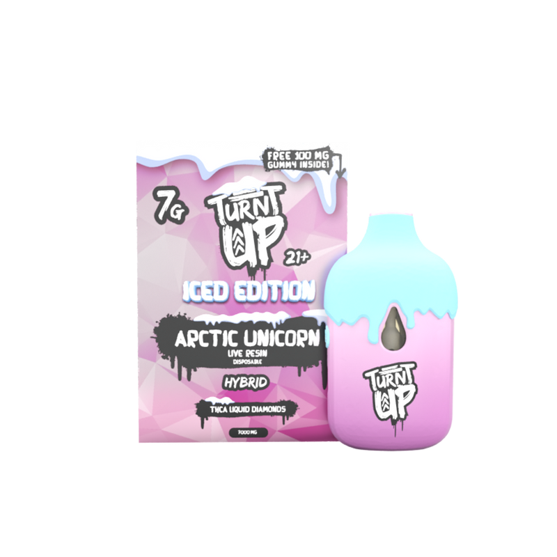 Turnt Up Keep it100 7g Live Resin THC-A+Liquid Diamond Iced Edition 5ct Box - Premium  from H&S WHOLESALE - Just $75! Shop now at Y&M WHOLESALE