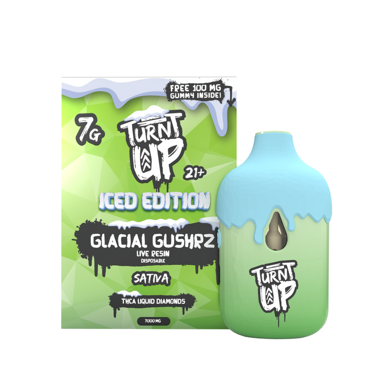 Turnt Up Keep it100 7g Live Resin THC-A+Liquid Diamond Iced Edition 5ct Box - Premium  from H&S WHOLESALE - Just $75! Shop now at Y&M WHOLESALE
