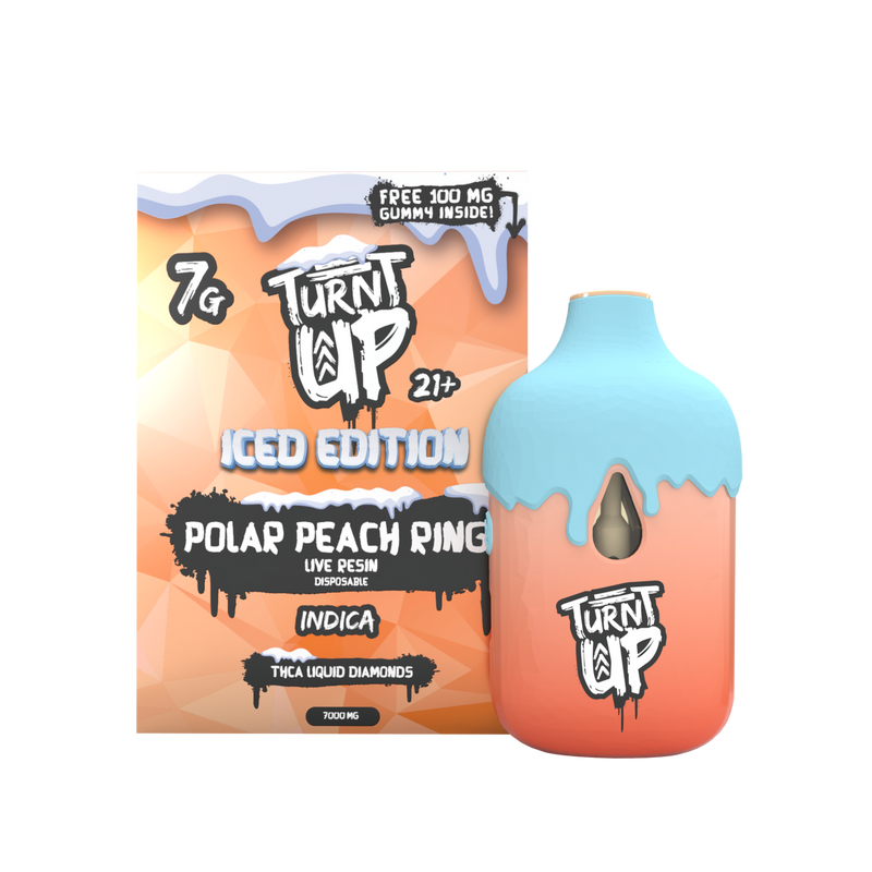Turnt Up Keep it100 7g Live Resin THC-A+Liquid Diamond Iced Edition 5ct Box - Premium  from H&S WHOLESALE - Just $75! Shop now at Y&M WHOLESALE