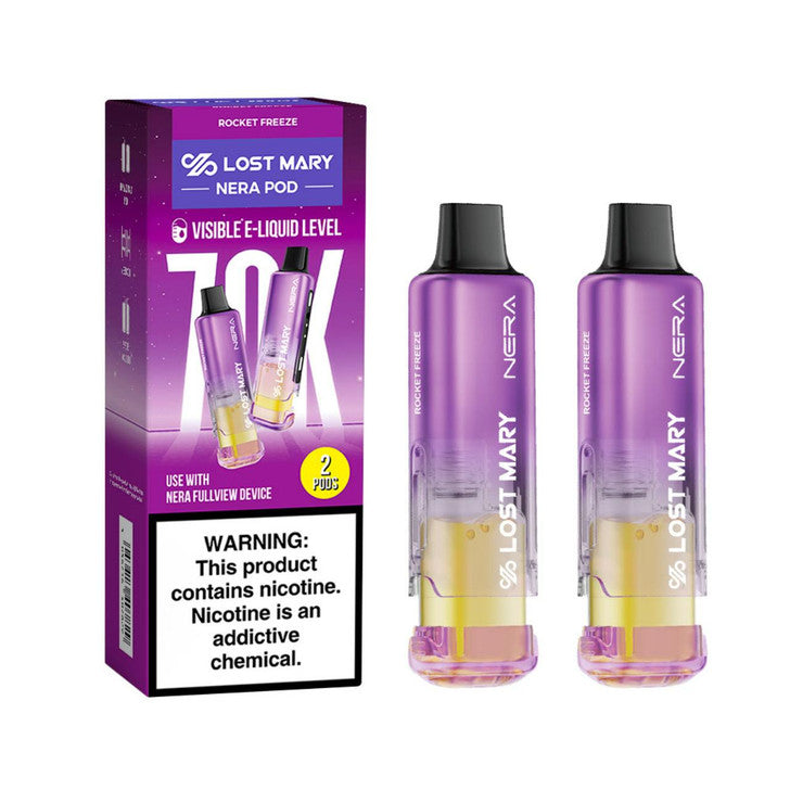 Lost Mary NERA Fullview 70,000 Puffs Pods 24mL 50mg Nic Disposable Vape 5ct Display Box