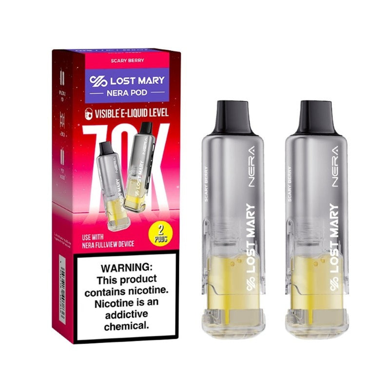 Lost Mary NERA Fullview 70,000 Puffs Pods 24mL 50mg Nic Disposable Vape 5ct Display Box