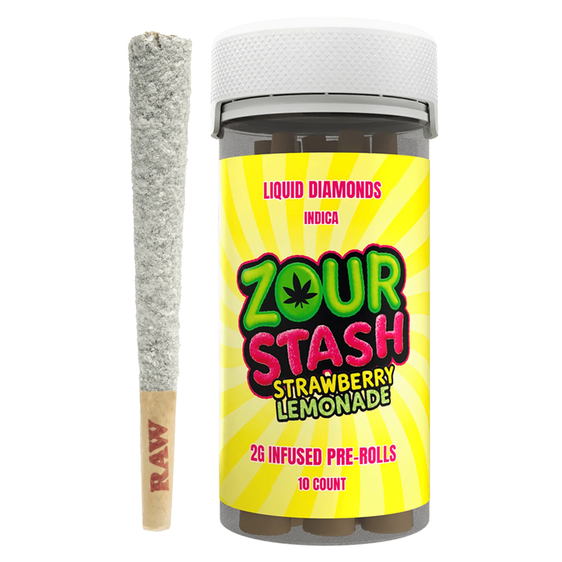 ZOUR STASH Liquid Diamonds 2g PreRoll 10count 5 in a box