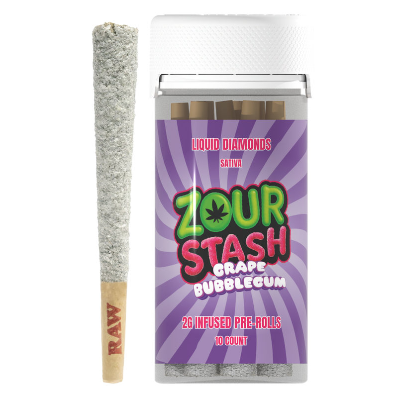 ZOUR STASH Liquid Diamonds 2g PreRoll 10count 5 in a box