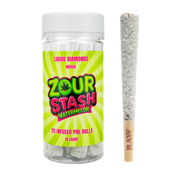 ZOUR STASH Liquid Diamonds 2g PreRoll 10count 5 in a box