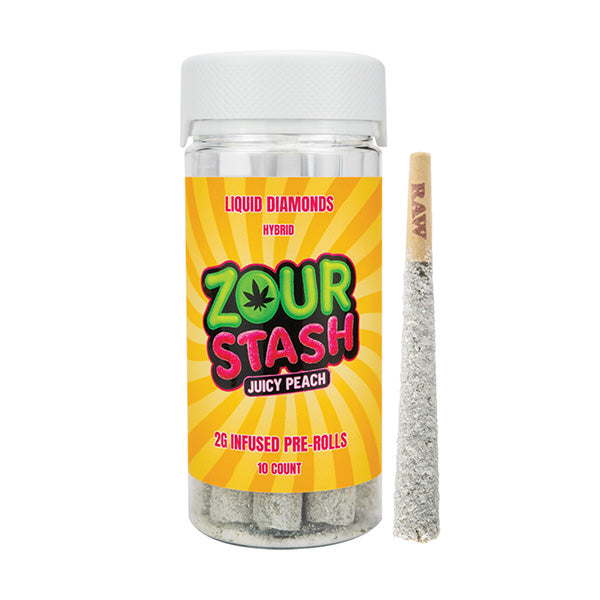 ZOUR STASH Liquid Diamonds 2g PreRoll 10count 5 in a box