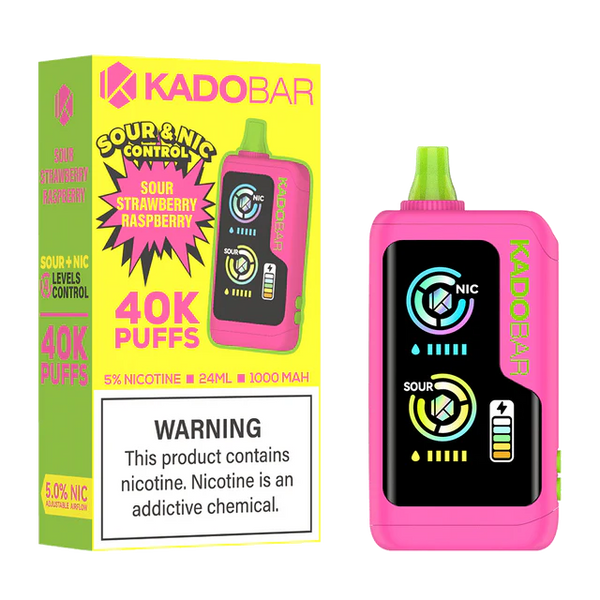 Kado Bar 5% Sour Edition & Control 40,000 Puffs Disposable Vape 5ct Display Box