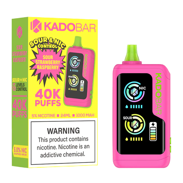 Kado Bar 5% Sour Edition & Control 40,000 Puffs Disposable Vape 5ct Display Box