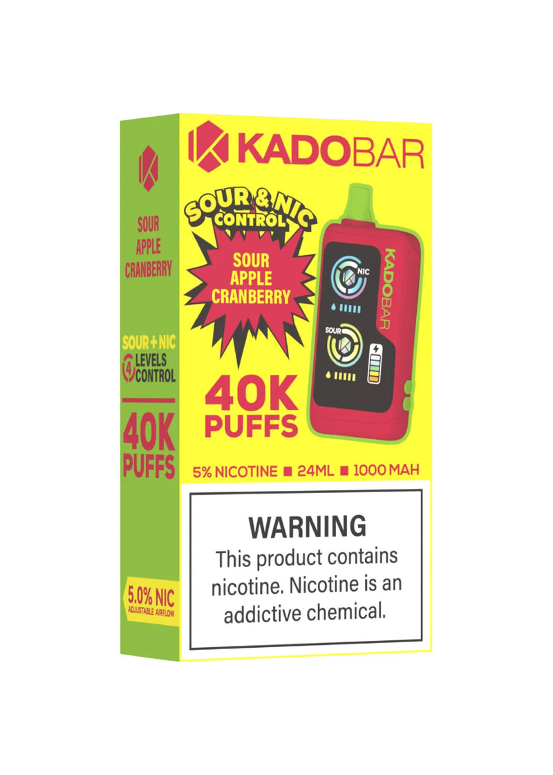 Kado Bar 5% Sour Edition & Control 40,000 Puffs Disposable Vape 5ct Display Box