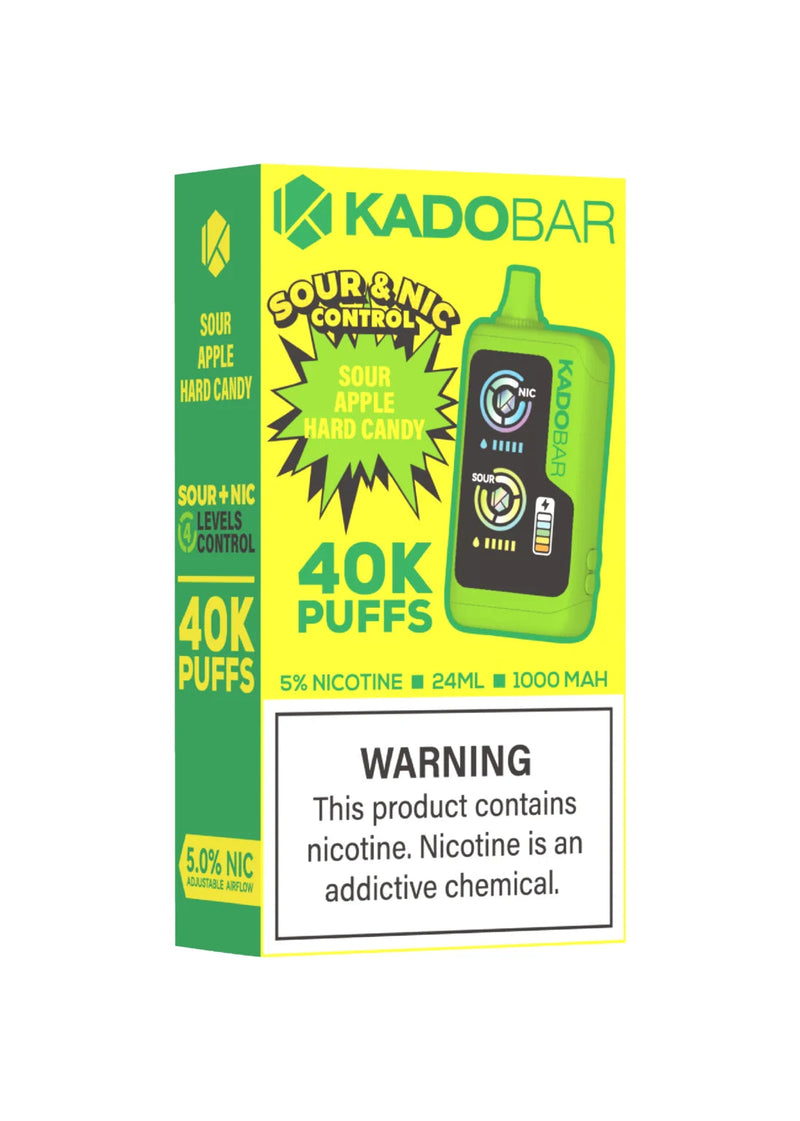 Kado Bar 5% Sour Edition & Control 40,000 Puffs Disposable Vape 5ct Display Box