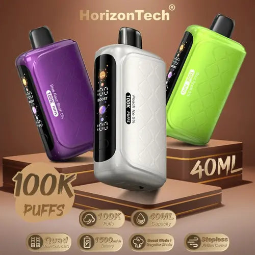 Horizon Tech 100,000 Puffs 40ml Disposable Vape 5ct Display Box