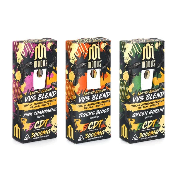 MODUS VVS Blend 3g THC-Liquid Diamond D6+D8 1ct Disposable Vape - Premium  from H&S WHOLESALE - Just $19.00! Shop now at H&S WHOLESALE