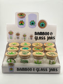 NEVER EXHALE Glass Storage Jar with Bamboo Lid 50mmX68mm 12ct box