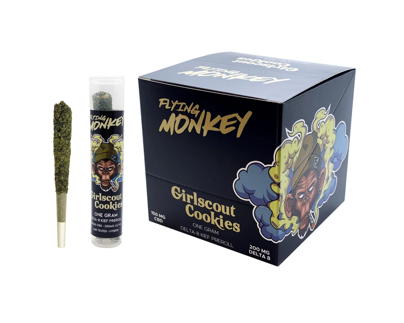 Flying Monkey Delta 8 Kief Preroll 9ct box - Premium  from H&S WHOLESALE - Just $45.00! Shop now at H&S WHOLESALE