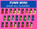 Fume Mini 1200 puffs Disposable vape 10ct - Premium  from H&S WHOLESALE - Just $65.00! Shop now at H&S WHOLESALE