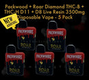 Packwoods Roar Diamond 3500mg Live Resin THC-B & THC-C & D11 & D8 Disposable Vape - Premium  from H&S WHOLESALE - Just $19.00! Shop now at H&S WHOLESALE